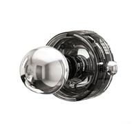 Poignée de porte à ventouse pour porte de douche en verre, matériau plastique, serrure à visser, joint sous vide, aucune modification murale nécessaire (gris transparent)