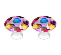 Poignée de porte avec illustration abstraite aquarelle pour placard, armoire, tiroir