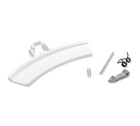Poignée de porte avec nez de fermeture, essieu, ressort compatible avec sèche-linge AEG Electrolux - N° : 405523773