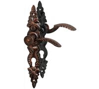 Poignée De Porte Avec Plaque Longue 72 Cylindre Cuivre Fer Forgé