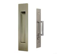 Poignée de porte avec poignée de doigt encastrée pour armoire coulissante Intégration sans couture pour différents types de portes (Bronze)