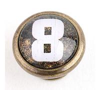 Poignée de Porte Bouton Cru Vintage pour Armoire Tiroir Tirette Motif de Numéro - Chiffre 8, Taille Unique