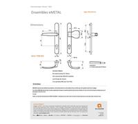 Poignée de porte - BRICARD - 788927 - Aluminium - Levier réversible - Conforme NF EN1906