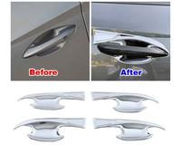 Poignée De Porte Chromée Pour Hyundai,Bol De Rétroviseur Latéral,Couvercle De Rétroviseur,Garniture D'?il De Roue,Accessoires Extérieurs Pour Hyundai 4.3 Son Ntage 2021 2022 2023 - Type Style D
