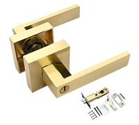 Poignée de porte contemporaine avec paire d'intimité avec loquets réglables en aluminium avec kit résidentiel