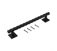 Poignée de porte coulissante de 30,5 cm en fer massif robuste avec finition noire mate pour portes coulissantes intérieures et extérieures rustiques ou modernes, garages, abris de jardin et
