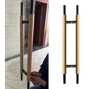 Poignée de porte coulissante double face en bois, poignées à pousser pour cafés, restaurants et librairies - Finition bois naturel 150 cm