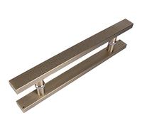 Poignée de Porte coulissante en Acier, poignée de Porte de Grange, poignée de Porte en Verre d'hôtel, Conception à Deux côtés, poignée de Traction, Hauteur 16/24/32/47 Pouces (Style 1, longu