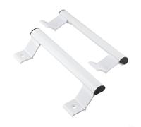 Poignée de porte coulissante en alliage d'aluminium pour balcon et portes en verre, avec base solide et revêtement résistant à la rouille à haute température avec prise en main confortable (blanc)