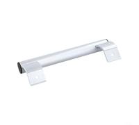 Poignée de porte coulissante en alliage d'aluminium, traction exposée robuste pour portes en verre et bois, prise en main ergonomique, longueur 205 mm x espacement des trous 170 mm, noir (gris argenté
