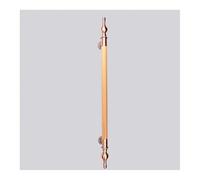 Poignée de porte coulissante Poignée de porte balançoire en métal de style européen, poignée de porte de forme H double face avec poignée en bois massif pour porte en verre de porte en bois (120 cm /