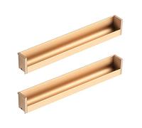 Poignée de porte coulissante, poignées encastrées, 2 pièces poignée de porte coulissante affleurante poignées dorées bouton de tiroir carré encastré en alliage d'aluminium avec vis leviers de porte (l