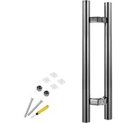 Poignée de porte coulissante robuste de 50,8 à 152,4 cm, résistante à la rouille, facile à installer, complète avec kit de vis, finition noire élégante (noir 1)