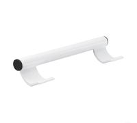 Poignée de porte coulissante robuste en alliage d'aluminium pour portes de terrasse en verre et bois, poignée ergonomique de 205 mm de long, noir, blanc, gris, argent (blanc)