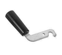 Poignée de Porte de Cheminée en Métal Plastique Noir, Forme L | Prise Ergonomique, Installation Facile, Résistance aux Hautes Températures, pour Foyers Bbq et Cheminées
