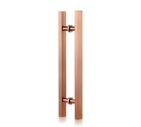 Poignée de porte de douche - Barre d'appui en verre argenté et or rose pour salle de bain, barre porte-serviettes, centres de trous de 200 mm-800 mm pour une décoration de bain élégante, durable et