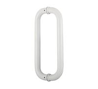 Poignée de porte de grange double face - Barre de poussée ronde en verre brossé avec vis de montage, idéale pour les portails résidentiels et les magasins et design élégant