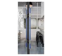 Poignée de porte de grange double face bleue pour porte de douche de maison, bureau, poignées de porte rondes contemporaines en acrylique pour porte en verre/portes en bois, style 4-80 cm