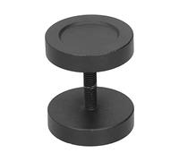 Poignée de porte de grange, porte noire en acier en acier coulissant bouton encastré rond tire avec une tige filetée pour la porte coulissante des commodes de cuisine