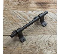 Poignée de porte de grange robuste | Poignée de porte en fer noir | Poignée de traction Poignée de main-courante Quincaillerie pour portes de grange coulissantes Portes Garages Remises Portes en bois