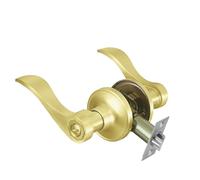 Poignée de porte de passage à motif ondulé - Leviers ergonomiques - Loquets réglables - Installation facile - Matériel à motif ondulé