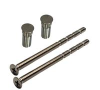 Poignée de porte de patio Boulon de fixation et vis de connexion Sleeve, mâle vers femelle, pour une poignée de porte, boutons, Rosaces et bien d'autres Paire (2 x M5 Boulon et manches)