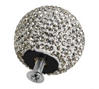 Poignée de porte de placard style boule pour armoires et commodes, complète avec vis pour s'adapter à différentes épaisseurs de meubles (blanc)