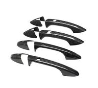 Poignée de porte de rechange pour W207 W212 2009-2015 Accessoires de voiture en carbone véritable Cadre autocollant Garniture extérieure Poignée de porte intérieure de voiture (5) (2 pièces)