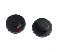 Poignée de porte de salle de bain en acier inoxydable avec indicateur de couleur intégré et mouvement de rotation complète pour le contrôle de la vie privée (noir)