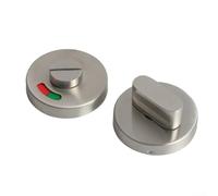 Poignée de porte de salle de bain robuste en acier inoxydable avec indicateur de couleur et poignée rotative complète pour un meilleur contrôle de la confidentialité et de la sécurité (argenté)