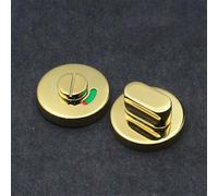 Poignée de porte de salle de bain robuste en acier inoxydable avec indicateur de couleur et poignée rotative complète pour un meilleur contrôle de la confidentialité et de la sécurité (doré)