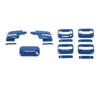 Poignée de porte de voiture Poignée de porte extérieure gauche en ABS pour rétroviseur recul, coque décorative pour Raptor 2009-2014(Bleu)