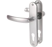 Poignée de porte d'entrée - Budget - Vachette - Gris argent - Clé I - 165 mm