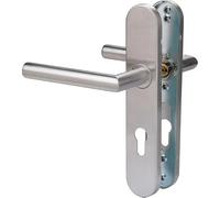Poignée de porte d'entrée - V19 - Normbau - Gris - Clé I - 195 mm