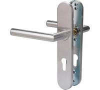 Poignée de porte d'entrée - V19 - Normbau - Gris - Clé I - 195 mm