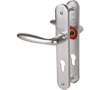 Hoppe et cie Poignée de porte d'entrée - Verona Gris argent - Clé I - 195 mm - Épaisseur de porte : 48 à 57 mm