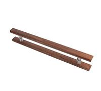 Poignée de porte double face en bois en forme de H, poussoir de rechange pour portes en verre et bois, idéale pour studio, bureau, cuisine