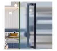 Poignée de porte douche d'entrée commerciale, tube rectangulaire mince et épuré en acier inoxydable, dos verre(Shiny Polish,Entrance Pull)