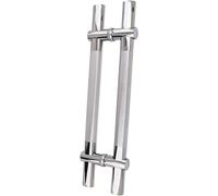 Poignée de porte en acier inoxydable, poignée de traction de poussée de traction de traction de forme en H à double face, 1,6 pieds / 2 pieds / 2,6 pieds de long, pas de trou réglable(50cm/20in)