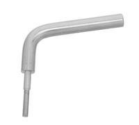 Poignée de Porte en Acier Inoxydable Résistante à Chaleur Argentée | Poignée Classique et Élégante, Surface Polie Lisse, Prise Protectrice Anti-brûlure, pour Barbecue et Foyers