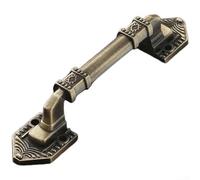 Poignée de porte en alliage d'aluminium avec identité visuelle antique européenne pour montage exposé sur portes coulissantes, armoires, tiroirs et armoires (petit cyan)