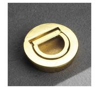 Poignée de porte en alliage de zinc for tiroir de garde-robe, bouton de porte encastré invisible, poinçonné, adapté à plusieurs scènes(Gold)