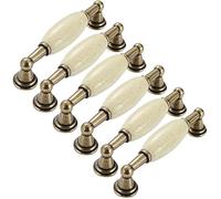 Poignée de porte en céramique, poignées de tiroir, boutons de tiroir en céramique, armoires de cuisine modernes, boutons de porte, poignées de tiroir, poignées de meubles en alliage de zinc, 6 pièces