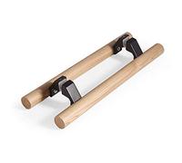 Poignée de porte en verre avec connecteur solide, poignée en bois pour porte de douche, poignée de porte double face en bois de hêtre, barre de poignée de porte en forme de H