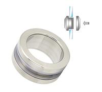 Poignée de Porte en Verre en Acier Inoxydable pour Armoire de Douche de Salle de Bain, Bouton de Traction Creux Rond brossé avec Quincaillerie de Porte Coulissante Antirouille Centrale Filetée
