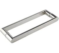 Poignée De Porte En Verre For Salle De Douche, Poignée De Porte Coulissante En Verre En Acier Inoxydable 304/salle De Bain, For Portes De Douche Sans Cadre, Avec Joint（Distance de trou de vis: 185mm）