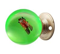 Poignée de porte ergonomique en cristal Goggas, cigale à la cire tachetée | Utilisations multiples telles que la salle de bain et le salon, facile à installer