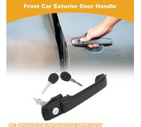 Poignée De Porte Extérieure Avant De Voiture No.1H0837207B/1H0837207C/1H0837207 Pour Volkswagen Jetta 1993-1999 Noir Abs, Métal 1 Ensemble