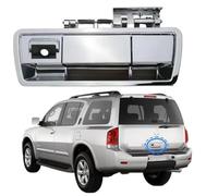 Poignée de Porte Extérieure de Voiture Poignée de déverrouillage du hayon arrière noire 90606-ZZ90E/adapté for Nissan Armada 2004-2013 ensemble de hayon de levage avec trou de caméra Chrome(Black)