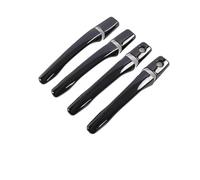 poignée de porte extérieure Poignées De Porte Chromées Effet Fibre Carbone Noir Brillant Pour Mitsubishi Pour Lancer Pour Mirage Pour Evolution 2002-2007 - Stickers Style(Black 2 keyholes)